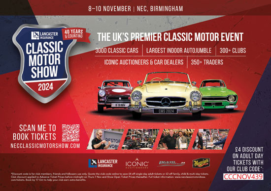 Lancaster Insurance Classic Motor Show 2024 Advert - Click to see a larger version